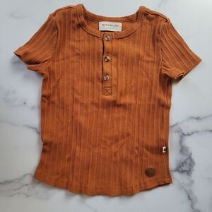 My brother John 4t retro vintage 20's style ribbed shirt rustic brown Australia